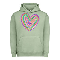 Pigment Oil Green valentine's day colorful heart Urban Hoodie - MaliasSmallBusiness