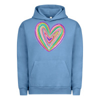 Pigment Pebble Blue valentine's day colorful heart Urban Hoodie - MaliasSmallBusiness