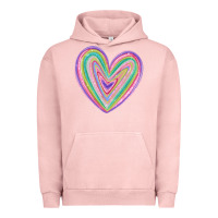 Pigment Salmon valentine's day colorful heart Urban Hoodie - MaliasSmallBusiness