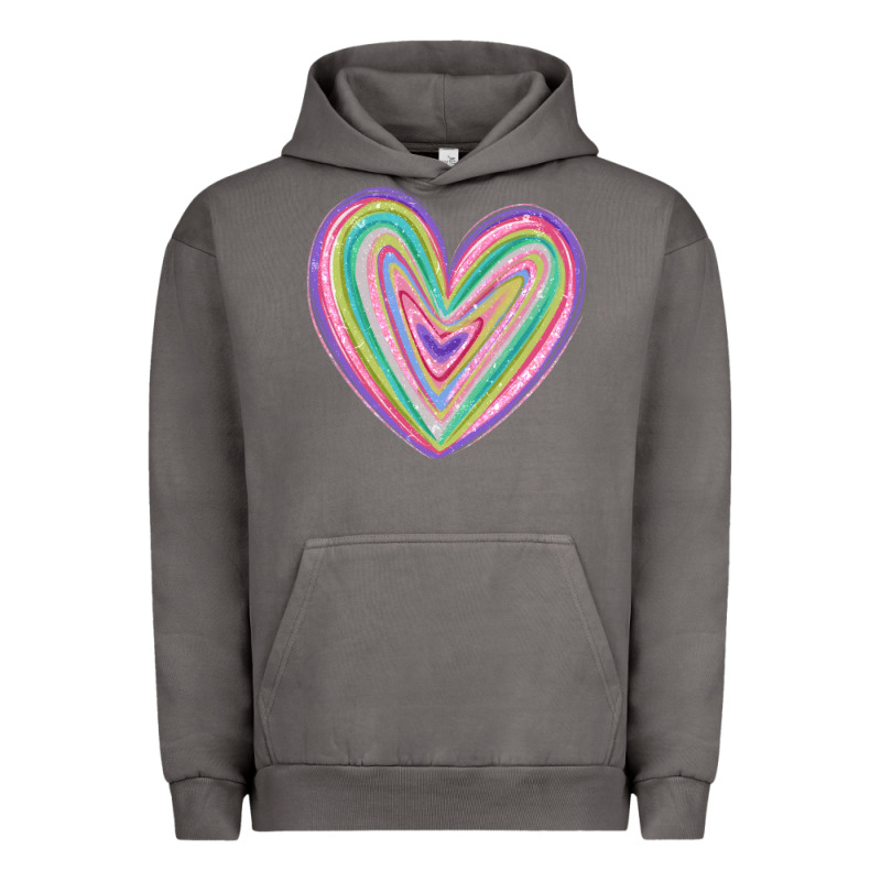 Valentine's Day Colorful Heart Urban Hoodie by MaliasSmallBusiness | Teevron