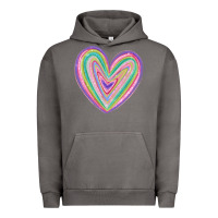 Pigment Tornado valentine's day colorful heart Urban Hoodie - MaliasSmallBusiness