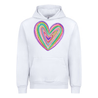 White valentine's day colorful heart Urban Hoodie - MaliasSmallBusiness