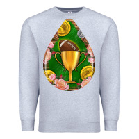 Heather Grey american football and western roses teardrop Premium Sweatshirt - BundleAndBundleShop