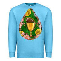 Ocean Blue american football and western roses teardrop Premium Sweatshirt - BundleAndBundleShop