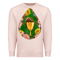 Pale Pink american football and western roses teardrop Premium Sweatshirt - BundleAndBundleShop