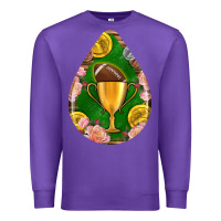 Purple american football and western roses teardrop Premium Sweatshirt - BundleAndBundleShop