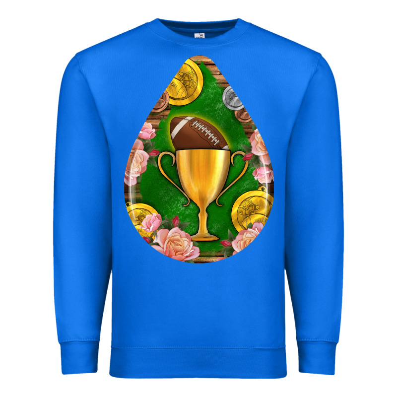 American Football And Western Roses Teardrop Premium Sweatshirt by BundleAndBundleShop | Teevron