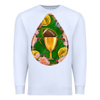 White american football and western roses teardrop Premium Sweatshirt - BundleAndBundleShop