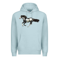 Blue Mist American Paint Horse Premium Hoodie - LillyAllenDesigns