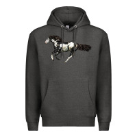 Charcoal Heather American Paint Horse Premium Hoodie - LillyAllenDesigns