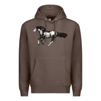 Coffee American Paint Horse Premium Hoodie - LillyAllenDesigns