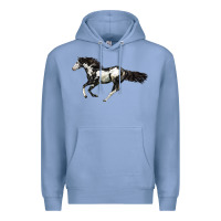 Colony Blue American Paint Horse Premium Hoodie - LillyAllenDesigns