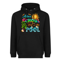 Black adios school i ll be at the pool Heavyweight Hoodie - HRA Design Shop
