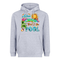 Heather Grey adios school i ll be at the pool Heavyweight Hoodie - HRA Design Shop