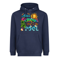 Navy adios school i ll be at the pool Heavyweight Hoodie - HRA Design Shop