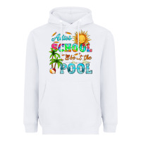 White adios school i ll be at the pool Heavyweight Hoodie - HRA Design Shop