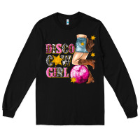 Black disco cowgirl Long Sleeve Tee - texasbilliewilder