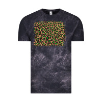 Cloud Black leopard with green glitter Vintage Tee - Artiststas