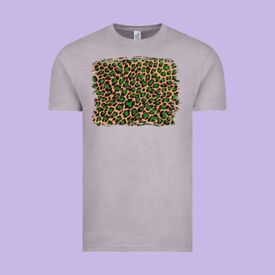 Leopard With Green Glitter Vintage Tee Designed By Artiststas
