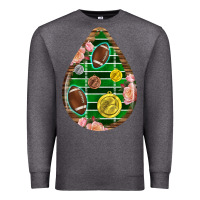 Charcoal Heather american football and western roses teardrop Premium Sweatshirt - BundleAndBundleShop