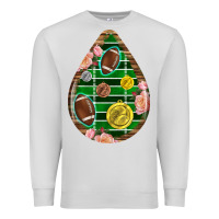 Dove Grey american football and western roses teardrop Premium Sweatshirt - BundleAndBundleShop
