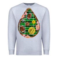 Heather Grey american football and western roses teardrop Premium Sweatshirt - BundleAndBundleShop