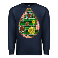 Navy american football and western roses teardrop Premium Sweatshirt - BundleAndBundleShop
