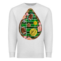 Oatmeal Heather american football and western roses teardrop Premium Sweatshirt - BundleAndBundleShop