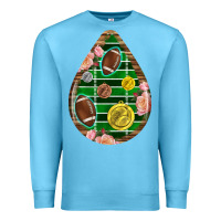 Ocean Blue american football and western roses teardrop Premium Sweatshirt - BundleAndBundleShop