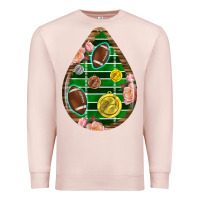 Pale Pink american football and western roses teardrop Premium Sweatshirt - BundleAndBundleShop