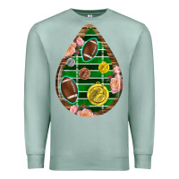 Seafoam american football and western roses teardrop Premium Sweatshirt - BundleAndBundleShop