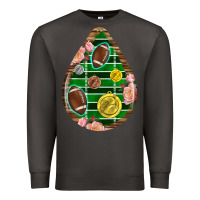 Smoke american football and western roses teardrop Premium Sweatshirt - BundleAndBundleShop