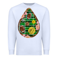 White american football and western roses teardrop Premium Sweatshirt - BundleAndBundleShop