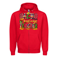 Red nacho average teacher Zipper Hoodie - Zillion Design Studio