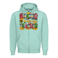 Seafoam nacho average teacher Zipper Hoodie - Zillion Design Studio