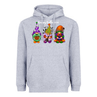 Heather Grey happy halloween gnomes white Heavyweight Hoodie - RacoonDesign