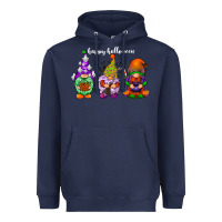 Navy happy halloween gnomes white Heavyweight Hoodie - RacoonDesign