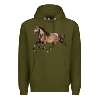 Army Green Missouri Fox Trotter horse Premium Hoodie - LillyAllenDesigns