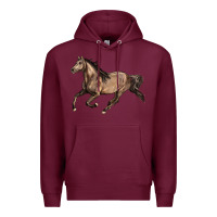 Burgundy Missouri Fox Trotter horse Premium Hoodie - LillyAllenDesigns
