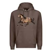 Coffee Missouri Fox Trotter horse Premium Hoodie - LillyAllenDesigns