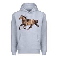 Heather Grey Missouri Fox Trotter horse Premium Hoodie - LillyAllenDesigns