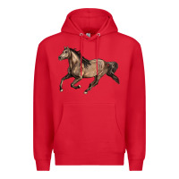 Red Missouri Fox Trotter horse Premium Hoodie - LillyAllenDesigns