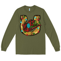 Army Green Christmas Horseshoe Long Sleeve Tee - RanaPortraitStore