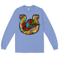 Colony Blue Christmas Horseshoe Long Sleeve Tee - RanaPortraitStore