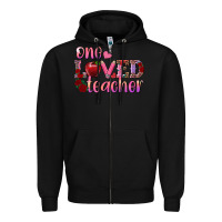 Black one loved teacher Zipper Hoodie - RanaPortraitStore