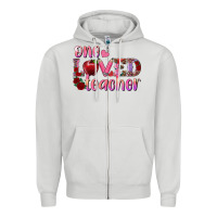 Dove Grey one loved teacher Zipper Hoodie - RanaPortraitStore