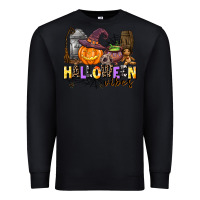 Black halloween vibes Premium Sweatshirt - AdoDesignShop