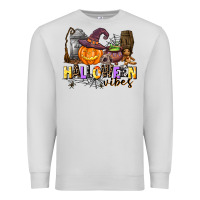 Dove Grey halloween vibes Premium Sweatshirt - AdoDesignShop