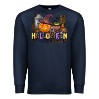 Navy halloween vibes Premium Sweatshirt - AdoDesignShop