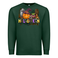 Sports Green halloween vibes Premium Sweatshirt - AdoDesignShop